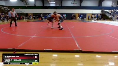 285 lbs Semifinal - Adam Haselius, Columbia vs Vincent Mueller, Columbia