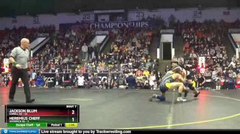 132 lbs Finals (8 Team) - Jackson Blum, Lowell HS vs Heremius Cheff, Goodrich HS