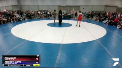 127 lbs Quarters & 1st Wb (16 Team) - Cora Hayes, Texas Blue vs Adrianna Lloyd, Arizona Black