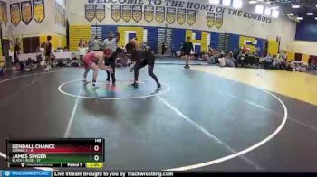 145 lbs Round 7 (8 Team) - Kendall Chance, Camden 2 vs James Singer, Black & Blue