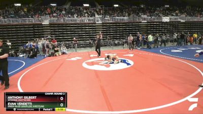 71 lbs 2nd Place Match - Anthony Gilbert, Wyoming Unattached vs Evan Vendetti, Green River Grapplers Wrestling