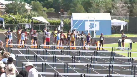 Youth Girls' 100m Hurdles, Finals 1 - Age 11