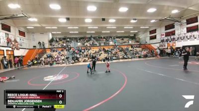 53 lbs Champ. Round 1 - Reece Logue-Hall, Lander Tiger Tough Wrestling vs Benjamin Jorgensen, Sheridan Wrestling Club