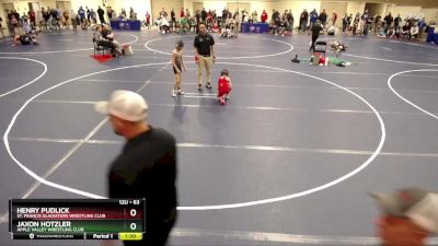 63 lbs Cons. Round 2 - Jaxon Hotzler, Apple Valley Wrestling Club vs Henry Pudlick, St. Francis Gladiators Wrestling Club