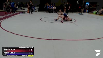 114 lbs 1st Place Match - Easton Bylin, WA vs Rocky Little, WA