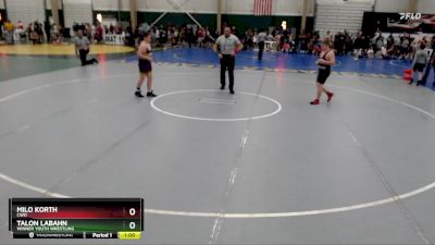 160 lbs Quarterfinal - Talon Labahn, Winner Youth Wrestling vs Milo Korth, CWO