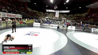 82 lbs Champ. Round 1 - Daniel Acuna, California vs Nicholai Hayman, Hemet Youth Wrestling Club