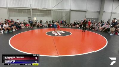 120 lbs Quarters & 1st Wb (16 Team) - Alexander Denkins, Ohio Red vs Ivan Lopez, Texas Blue