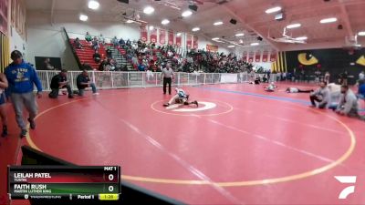 106 lbs Quarterfinal - Leilah Patel, Tustin vs Faith Rush, Martin Luther King