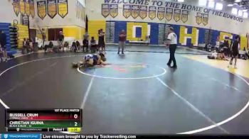 120 lbs Finals (2 Team) - Christian Iguina, Black & Blue vs Russell Crum, Cypress Creek