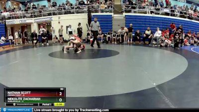 90 lbs Semis (4 Team) - Nekolite Zachariah, Noblesville vs Nathan Scott, Crown Point