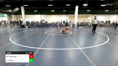 120 lbs Consi Of 128 #2 - Malachi Kapenga, MI vs Draven Johns, ID