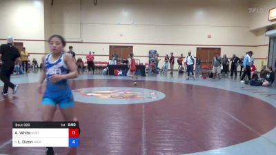 100 lbs Cons 16 #2 - Anna White, North Dakota vs Lily Dizon, Vasky Bros\Pitman Wrestling Club