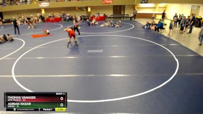 135 lbs Round 1 (4 Team) - Adrian Nasar, NRHEG vs Thomas Vanasek, New Prague