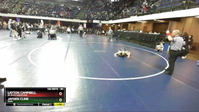 80 lbs Champ. Round 1 - Jayden Cline, Iowa vs Layton Campbell, DC Elite Wrestling