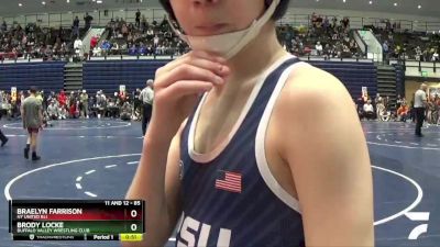 85 lbs Cons. Round 1 - Brody Locke, Buffalo Valley Wrestling Club vs Braelyn Farrison, NY UNITED BJJ