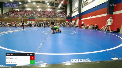 92 lbs Quarterfinal - Kapono Ehsa, Believe To Achieve WC vs Derek Orth, Sperry Wrestling Club