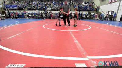 46 lbs Semifinal - Brady Cowett, Warner Eagles Youth Wrestling vs Mason Wenetschlaeger, Salina Wrestling Club