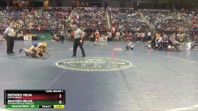 2A 152 lbs Cons. Round 1 - Brayden Helms, Rutherfordton-Spindale vs Anthony Mejia, South Lenoir