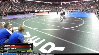 D3-120 lbs Quarterfinal - Kayne Johnson, Cameron vs Cash Botting, Manawa