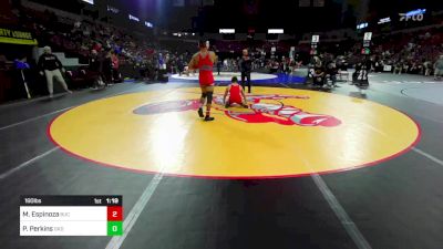 160 lbs Round Of 16 - Mason Espinoza, Buchanan (CS) vs Payne Perkins, Oakdale (SJ)