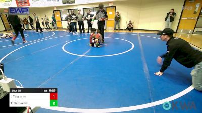 55 lbs Semifinal - Isaiah Tate, Barnsdall Youth Wrestling vs Thomas Garcia, Owasso Takedown Club