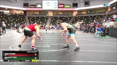 285 lbs Cons. Round 3 - Bradley Hill, Iowa vs Josh Evans, VMI