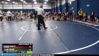 58 lbs Quarterfinal - Maddix Ensley, Homedale vs Tyler Moore, St. Maries Wrestling Club