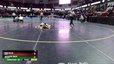 113 lbs Champ. Round 2 - Jackson Beck, Meridian vs Max Ellis, Boise