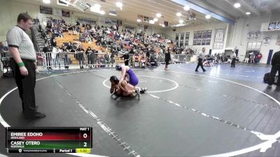 145 lbs Semifinal - Emiree Edoho, Highland vs Casey Otero, Norwalk