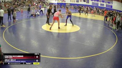 160+ Round 1 - Colton McCubbins, Sweet Home vs Kruz Sells, Klamath Basin Warriors Wrestli