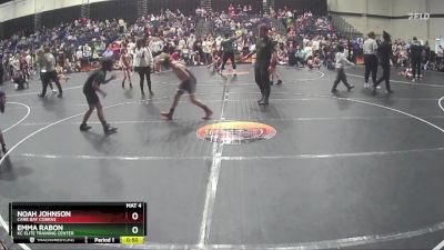 105 lbs Cons. Round 1 - Noah Johnson, Cane Bay Cobras vs Emma Rabon, KC Elite Training Center