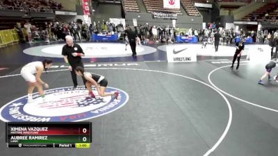 121 lbs Quarterfinal - Aubree Ramirez, LAWC vs Ximena Vazquez, MatTime Wrestling