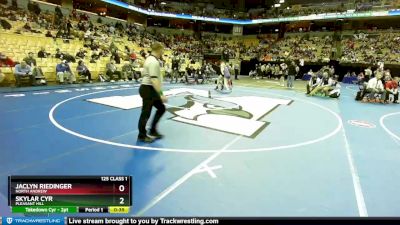 125 Class 1 lbs Cons. Round 3 - Skylar Cyr, Pleasant Hill vs Jaclyn Riedinger, North Andrew