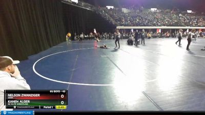 43 lbs Round 3 - Nelson Zwanziger, Iowa vs Kanen Alger, DC Elite Wrestling