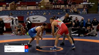 87 kg Prelims - Dane Harter, Unattached vs Chandler Rogers, Titan Mercury Wrestling Club