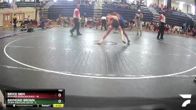 100 lbs Quarterfinals (8 Team) - Bryce Siem, Backyard Brawlers Black vs Raymond Brown, Storm Wrestling Center