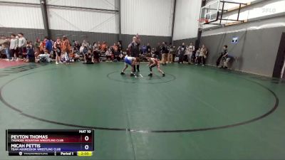 71-77 lbs Quarterfinal - Peyton Thomas, Thunder Mountain Wrestling Club vs Micah Pettis, Team Aggression Wrestling Club