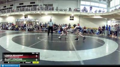 120 lbs Champ. Round 1 - Elliott Stratman, Maurer Coughlin Wrestling Club vs London Beaumont, Hybrid Wrestling Club