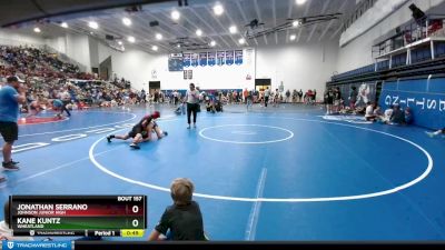 127 lbs Quarterfinal - Kane Kuntz, Wheatland vs Jonathan Serrano, Johnson Junior High