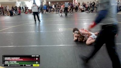 95 lbs Round 1 - Aric Foster, Armada Middle School vs Asher Sargent, Gladstone Area High School