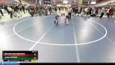 92 lbs Cons. Round 1 - William Van Bruggen, IA vs Torin Mcpeek, IL