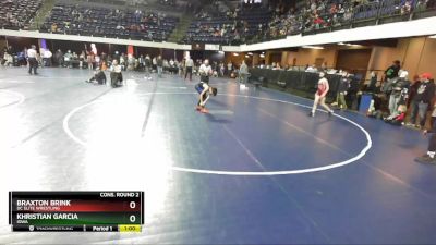 80 lbs Cons. Round 2 - Khristian Garcia, Iowa vs Braxton Brink, DC Elite Wrestling