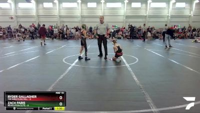 72 lbs Round 3 (6 Team) - Ryder Gallagher, The Wrestling Mill vs Zach Paris, Revolution Elite