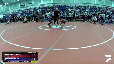 106 lbs Champ. Round 1 - Matthew Nguyen, IL vs Hassaun Sibley, OH