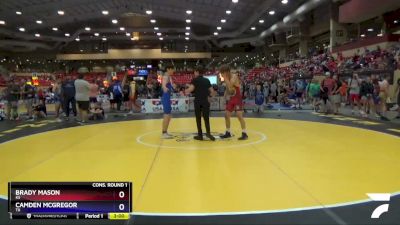 145 lbs Cons. Round 1 - Brady Mason, KS vs Camden McGregor, TX