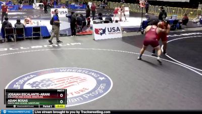 285 lbs 7th Place Match - Adam Rosas, South High School Wrestling vs Josaiah Escalante-Aranda, Hollister High School Wrestling