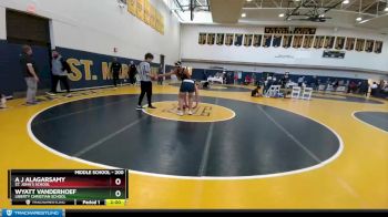 200 lbs Cons. Semi - A J Alagarsamy, St. John`s School vs Wyatt Vanderhoef, Liberty Christian School