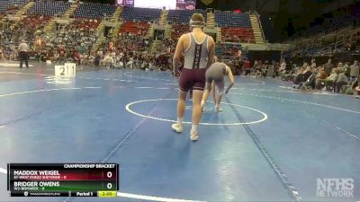 195 lbs Semis & 1st Wb (8 Team) - Maddox Weigel, E1-West Fargo Sheyenne vs Bridger Owens, W2-Bismarck