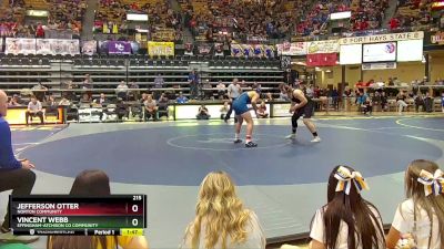 215 lbs Quarterfinal - Jefferson Otter, Norton Community vs Vincent Webb, Effingham-Atchison Co Community